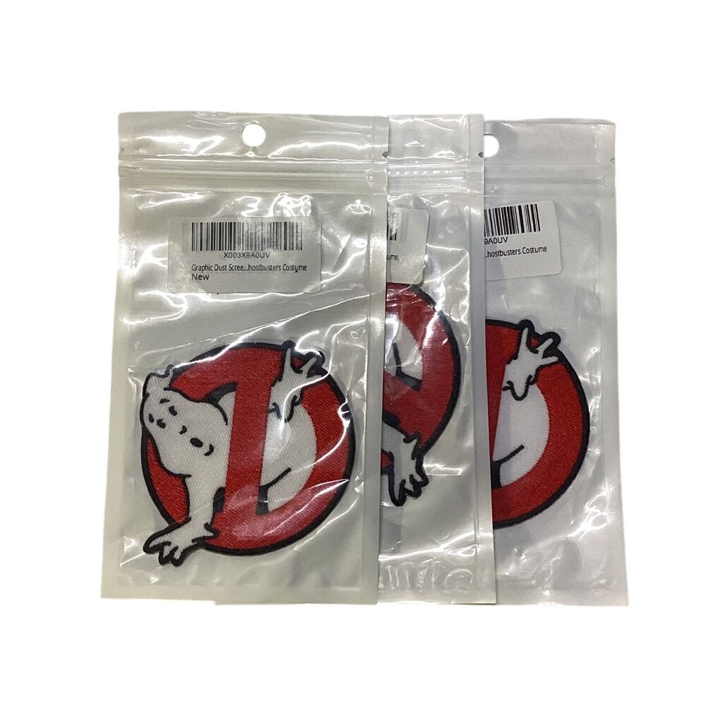 Ghost Busters LOGO 3 Pack Fabrics Embroidered 3" Patches Iron ON Sewn On NEW